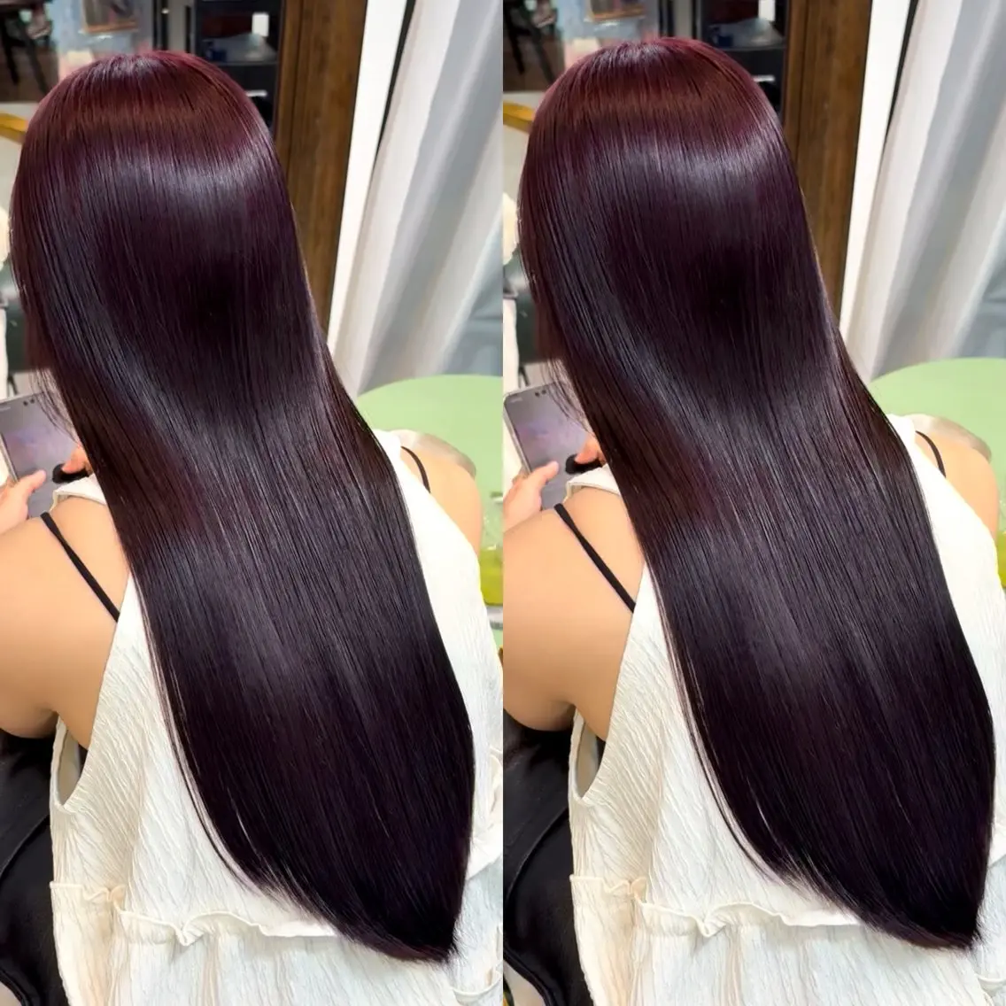 ロング カラー ブリーチ ダブルカラー ラベンダーカラー ブリーチなしカラー ヘアカラー トリートメント なんば、心斎橋🍓 ハイトーンnicoのヘアスタイル