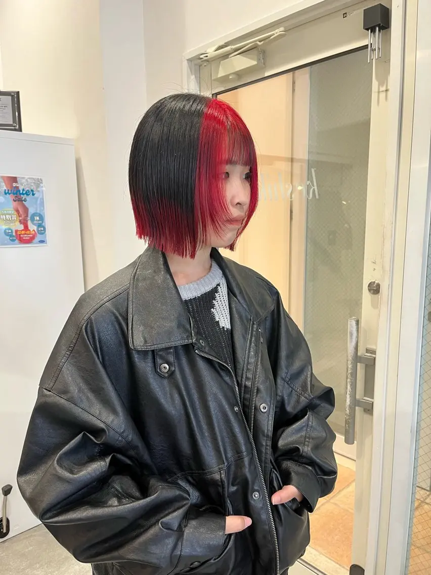 ショート カラー ブリーチ ケアブリーチ トリートメント AMI🎀韓国ヘア 透明感カラーのヘアスタイル