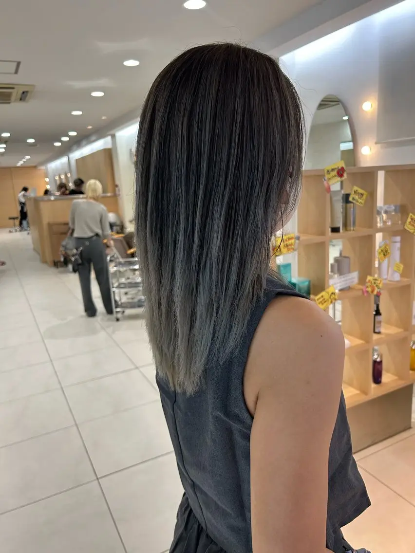 ロング ハイライト レイヤーカット ヘアカラー ハイトーン/メンズ 水野翔太のヘアスタイル