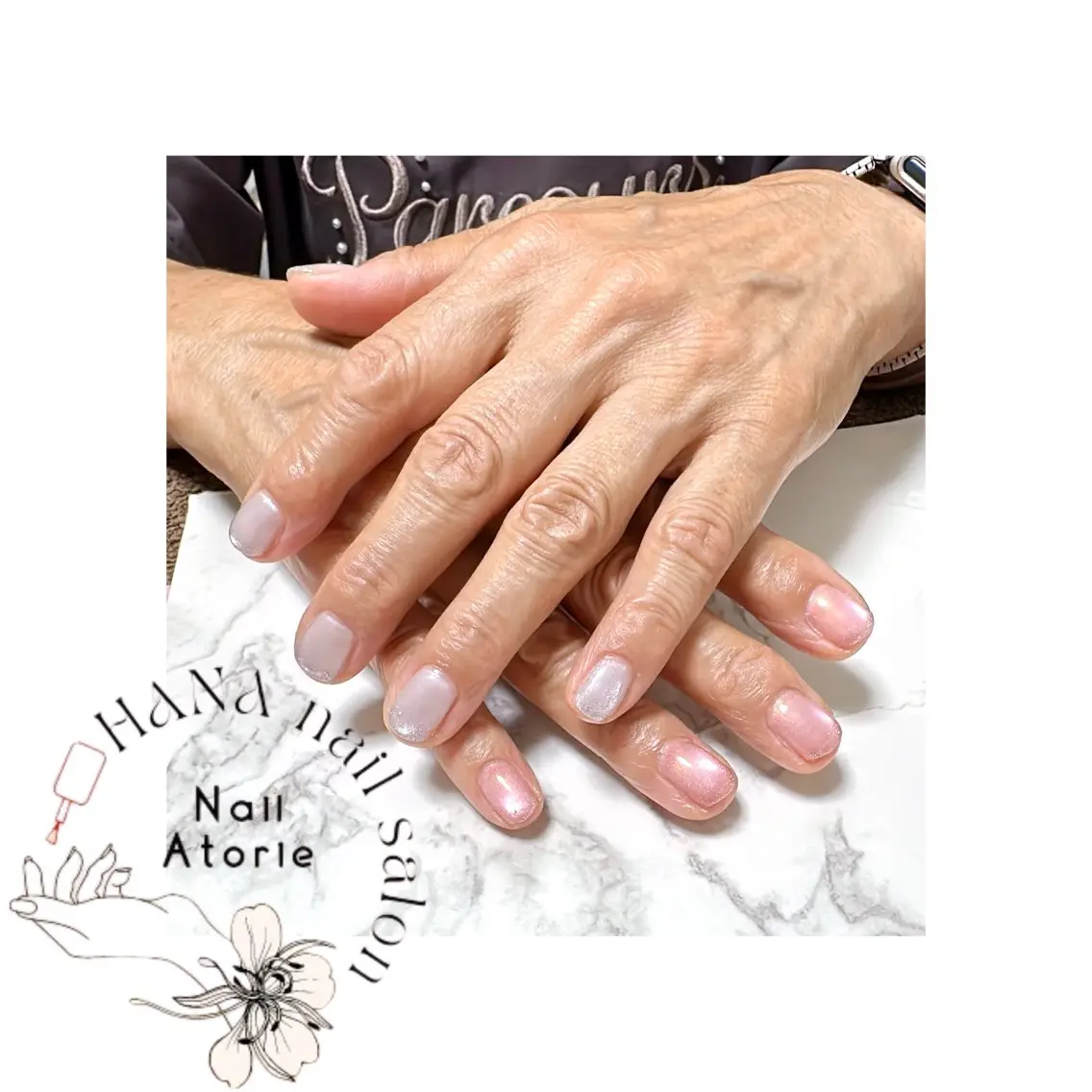 ネイル マグネットネイル ワンカラーネイル ハンドネイル HaNA nail salonのネイルデザイン