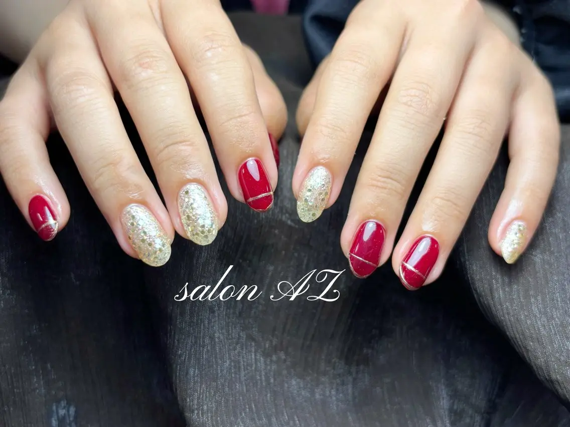 ネイル 長さ出し フットネイル フレンチネイル マグネットネイル ニュアンスネイル ハンドネイル salon AZのネイルデザイン