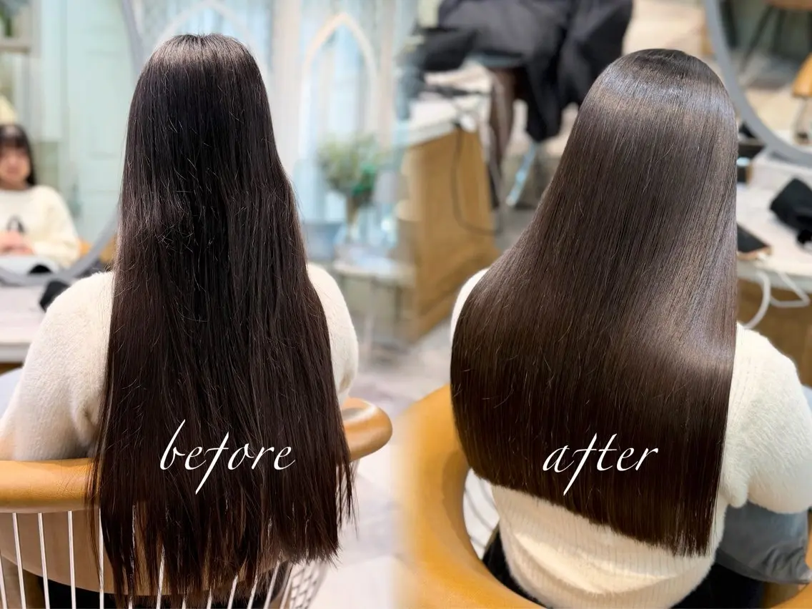 ロング 髪質改善 縮毛矯正 ダメージレス縮毛矯正 髪質改善【美冴】のヘアスタイル