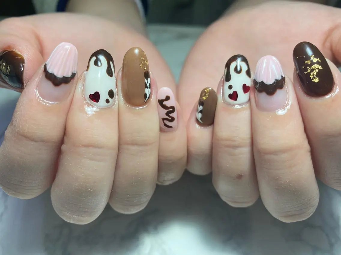 ネイル アートネイル バレンタイン Era nailのネイルデザイン