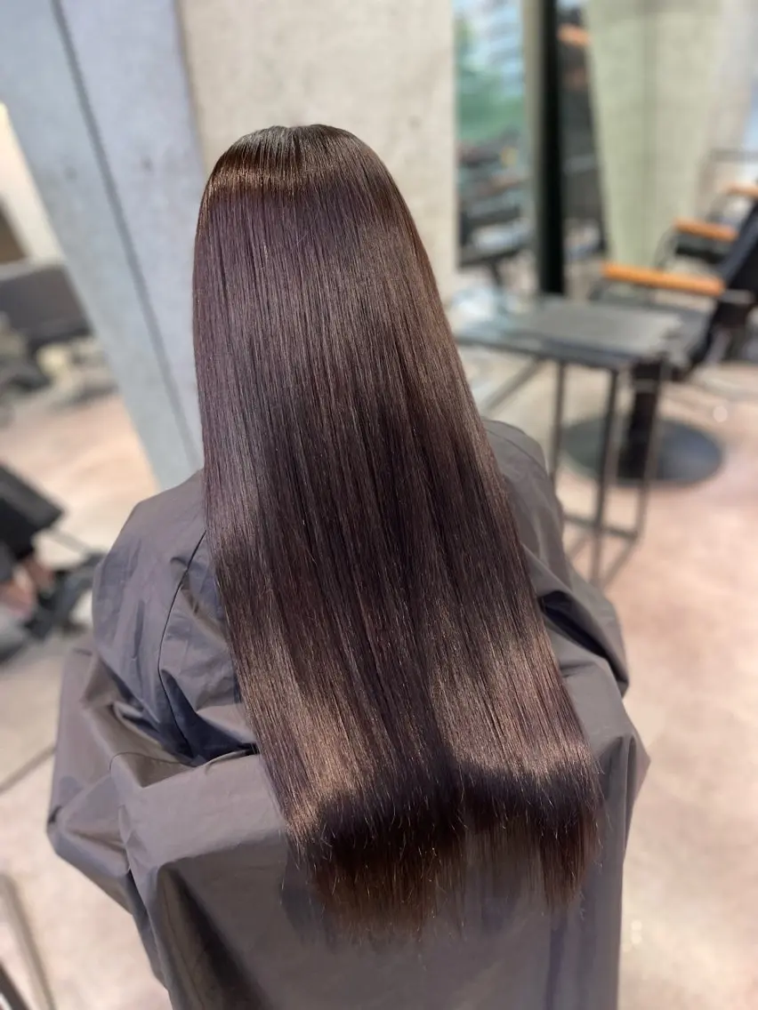 ロング カラー ブラウンカラー ハイトーンカラー カット ヘアカラー 髪質改善/堀江 ケアカラーtoshiのヘアスタイル
