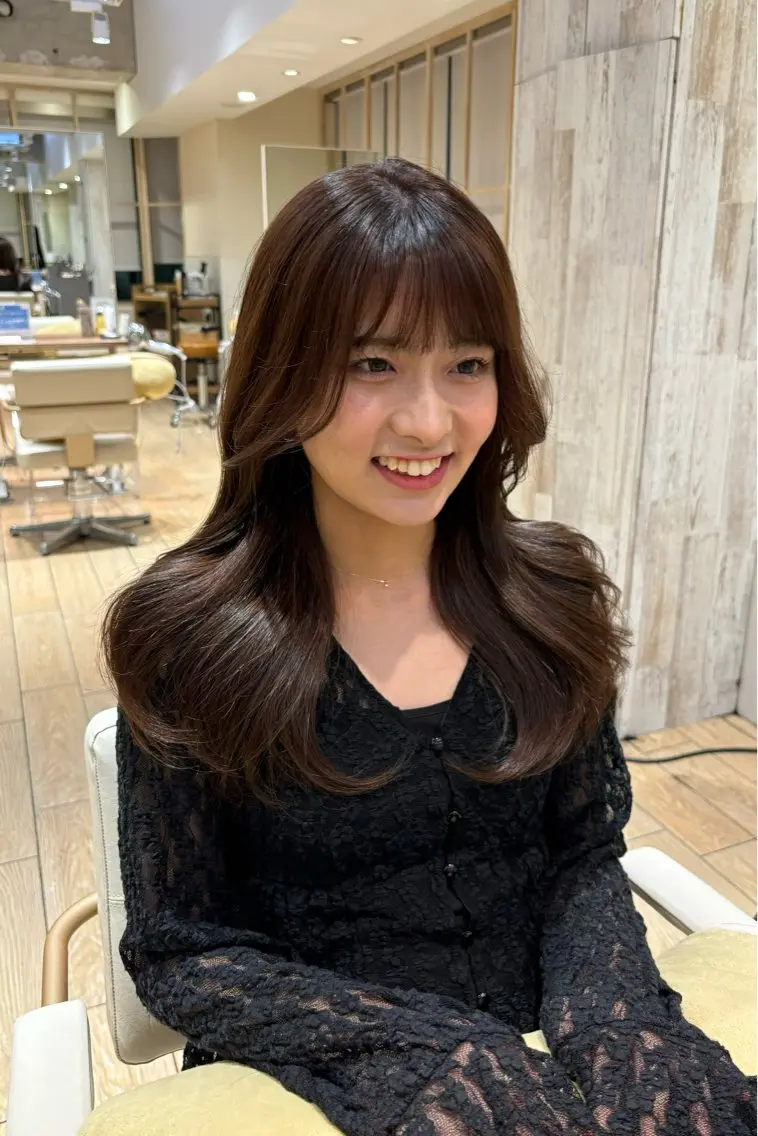 ロング カット 似合わせカット⌇ヘア セット⌇A i‎🤍のヘアスタイル