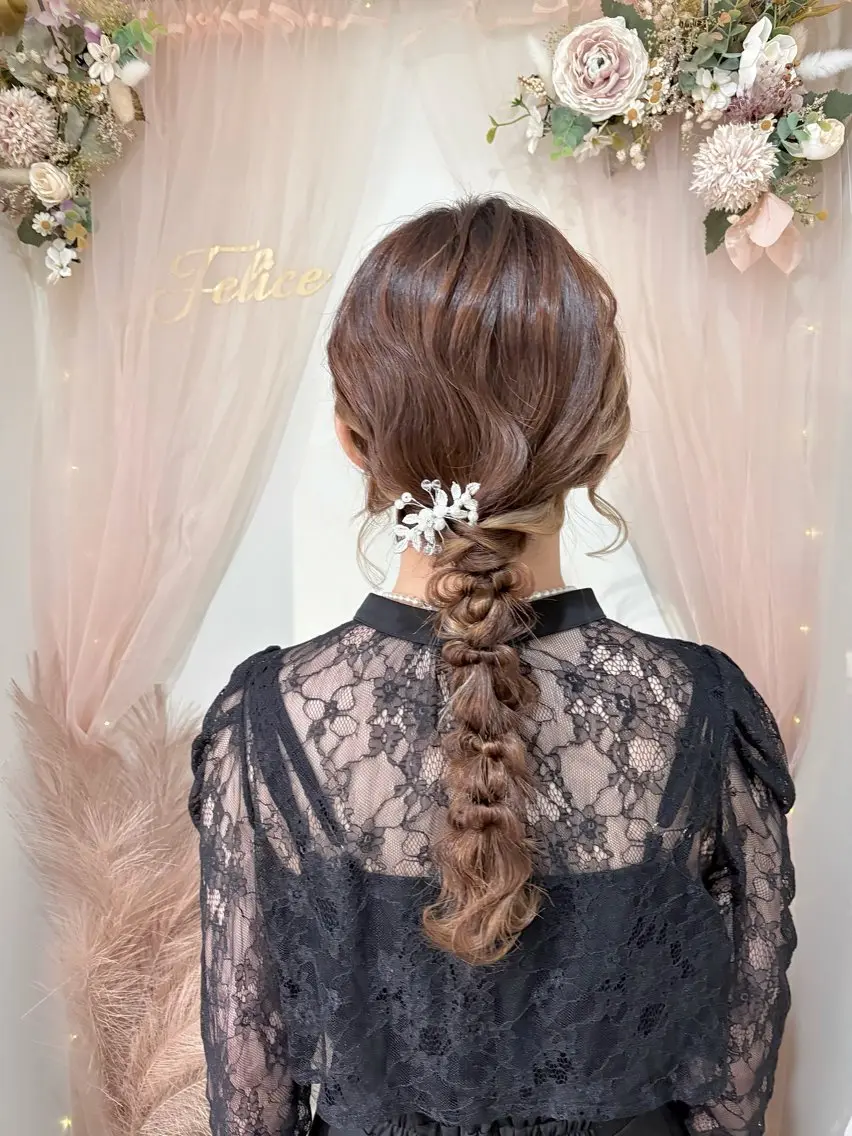 ヘアアレンジ ヘアセット 参列♡デートゆるふわ ヘアメイク🎀みゆうのヘアスタイル