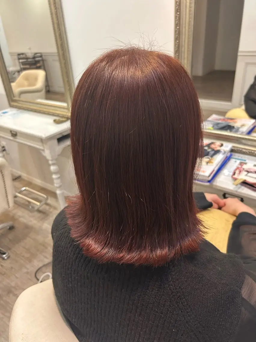 ミディアム カラー ヘアカラー roussy. renkaのヘアスタイル