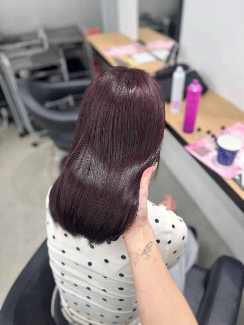 ミディアム カラー ヘアアレンジ カット ヘアカラー トリートメント ヘアセット 🤍淡色ピンク&ラベ ンダーYUKI🤍のヘアスタイル