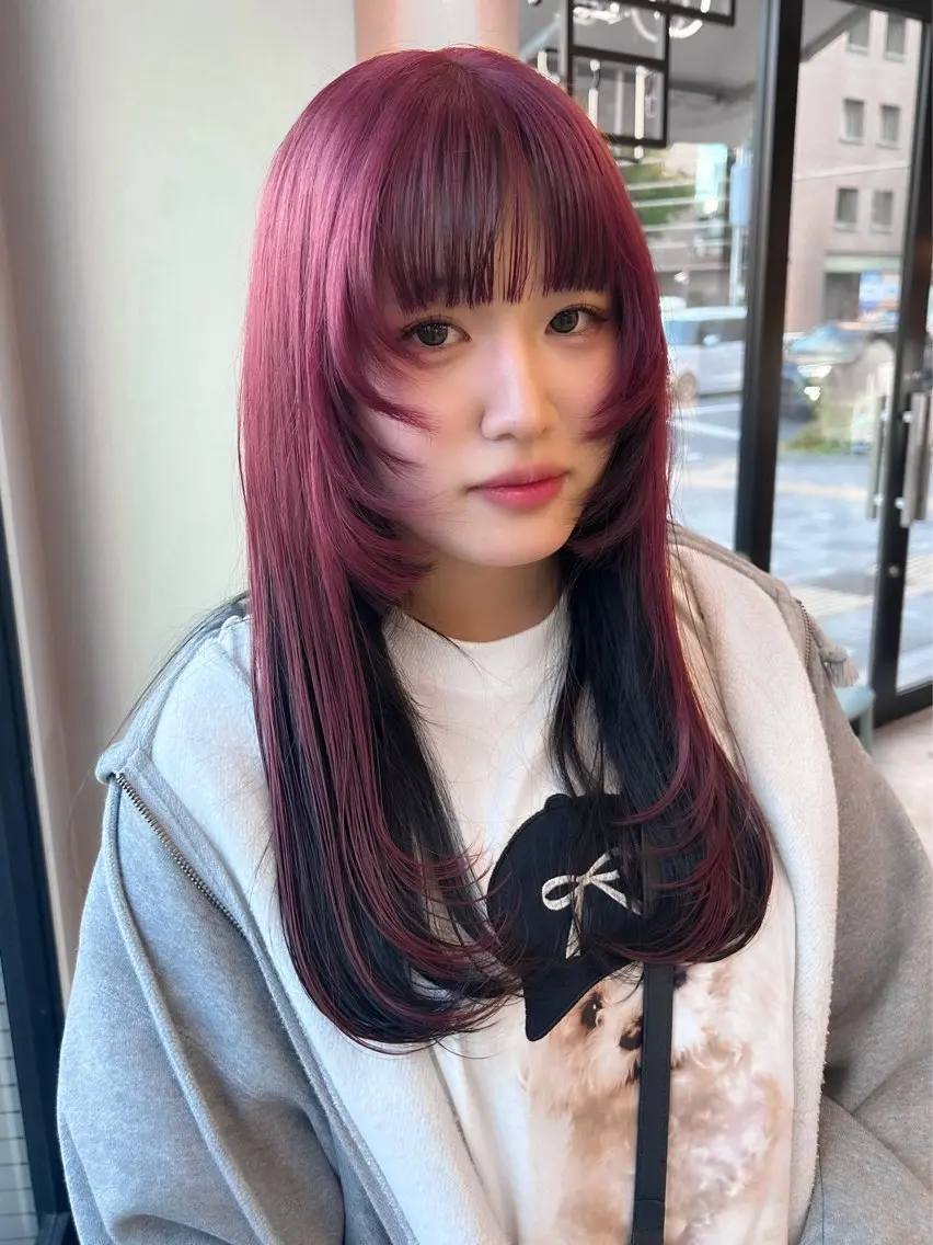 カット+ケアブリーチ+カラー+トリートメントの写真