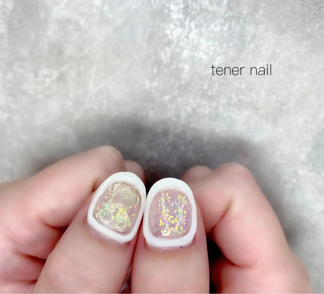 ネイル クリアネイル ぷっくりネイル テネルネイル tener nailのネイルデザイン