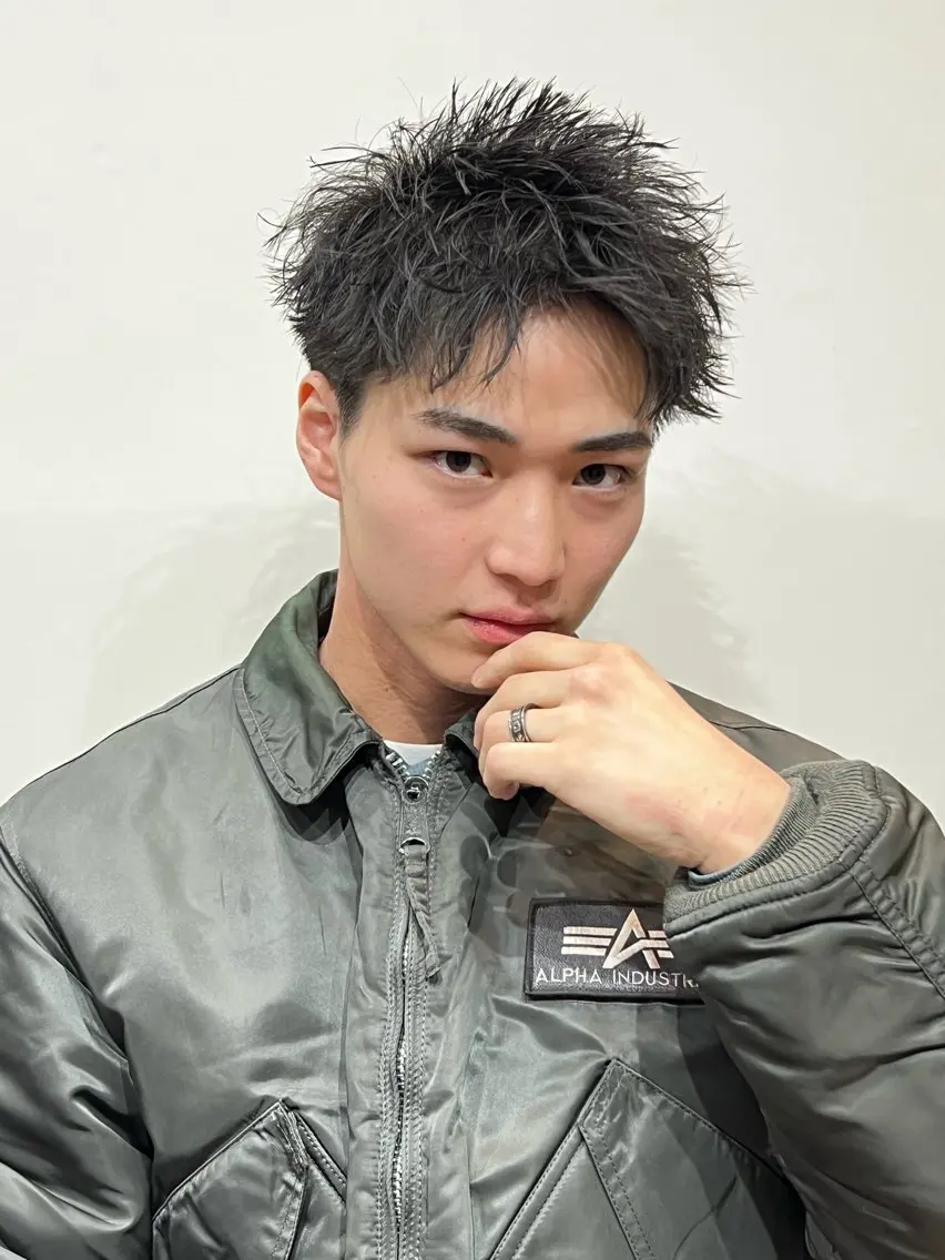 ショート カット パーマ メンズ特化パーマ &カラー🔥小倉大和のヘアスタイル