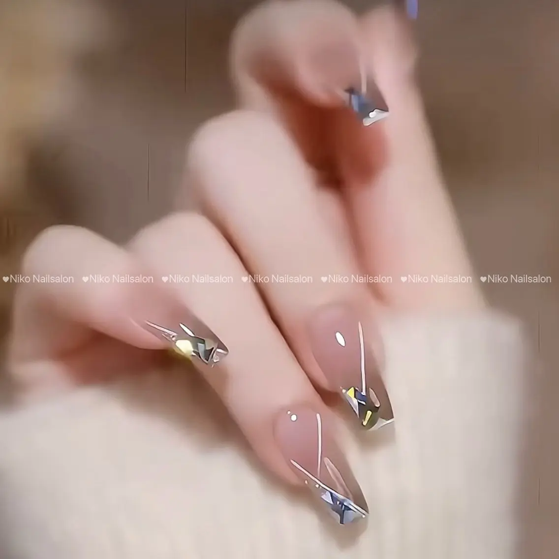 ネイル チークネイル 長さ出し フットネイル フレンチネイル ジェルネイル Niko Nail salon 銀座本店のネイルデザイン