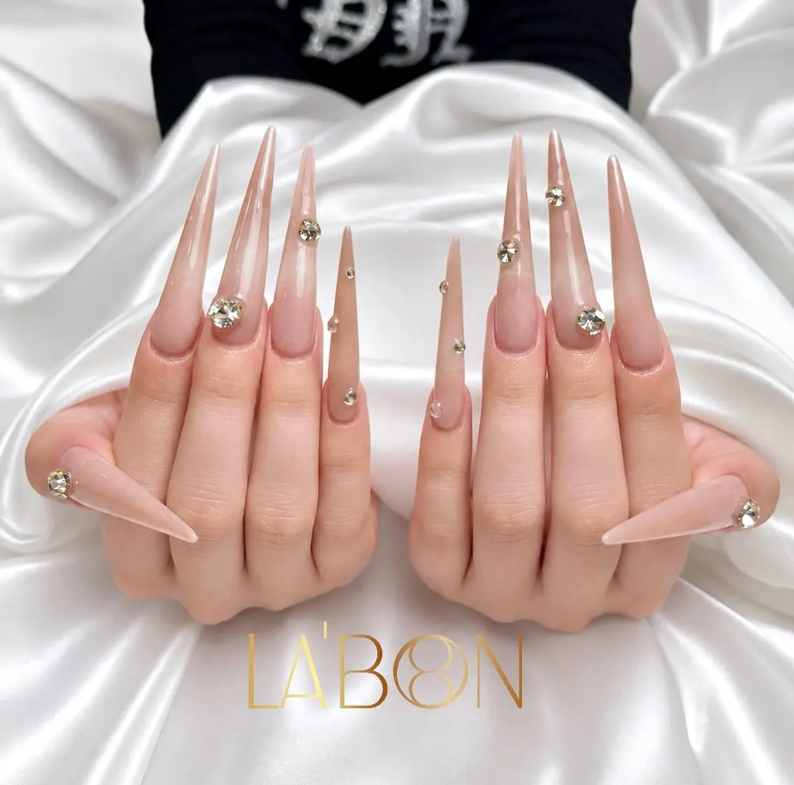 ネイル アートネイル ジェルネイル キラキラネイル 韓国ネイル ロングネイル Labon Nails Artのネイルデザイン