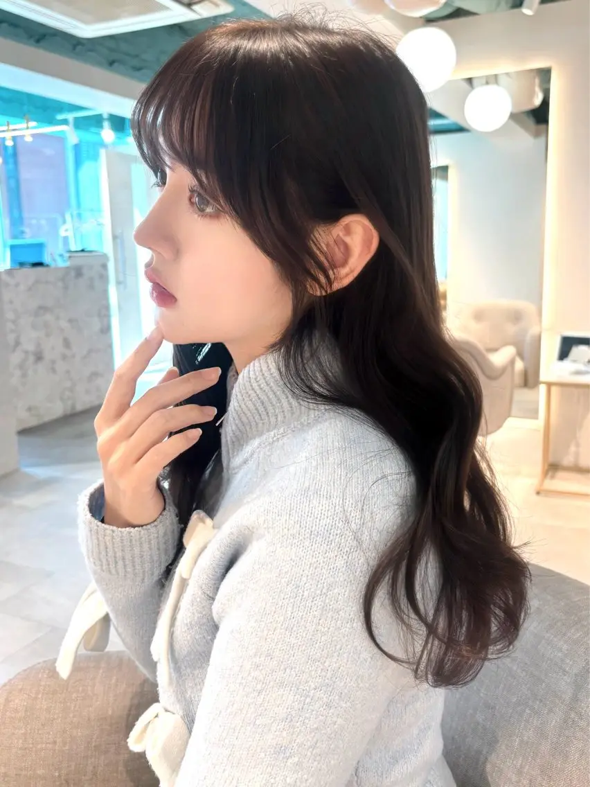 セミロング カット ヘアカラー 顔周り/レイヤー/ 銀座/kaede🎀のヘアスタイル