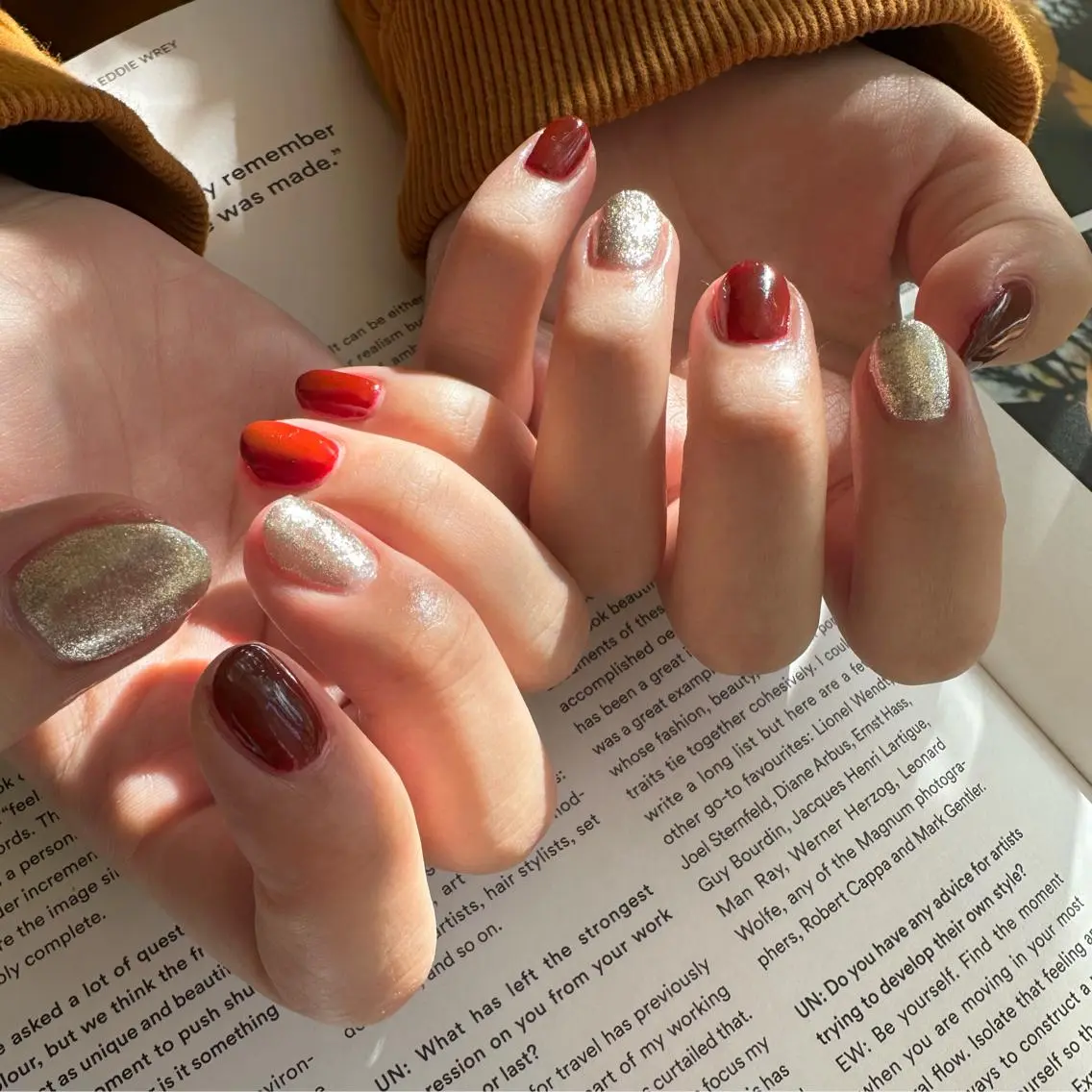 ネイル ボルドー シルバー cocoro nail salonのネイルデザイン