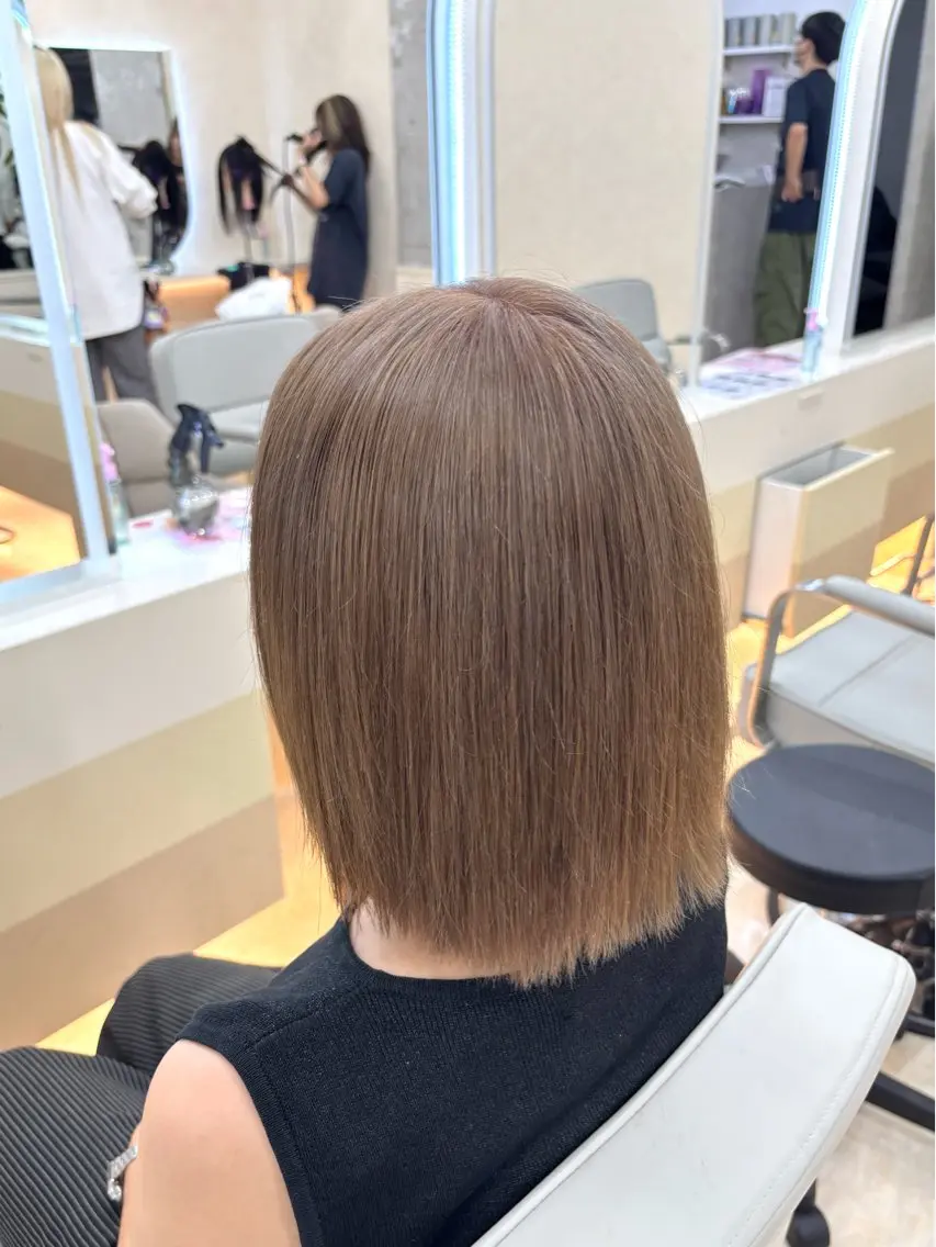 ミディアム ヘアカラー トリートメント 若月 七海のヘアスタイル