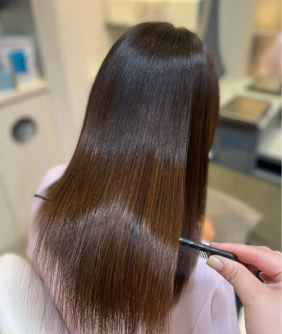 セミロング 髪質改善 すなが/ハイライト モデル募集中のヘアスタイル