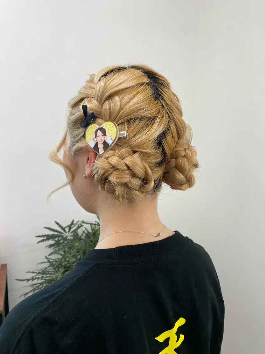 ロング ヘアアレンジ お団子ヘア ヘアセット ENV船橋 櫻井ちののヘアスタイル
