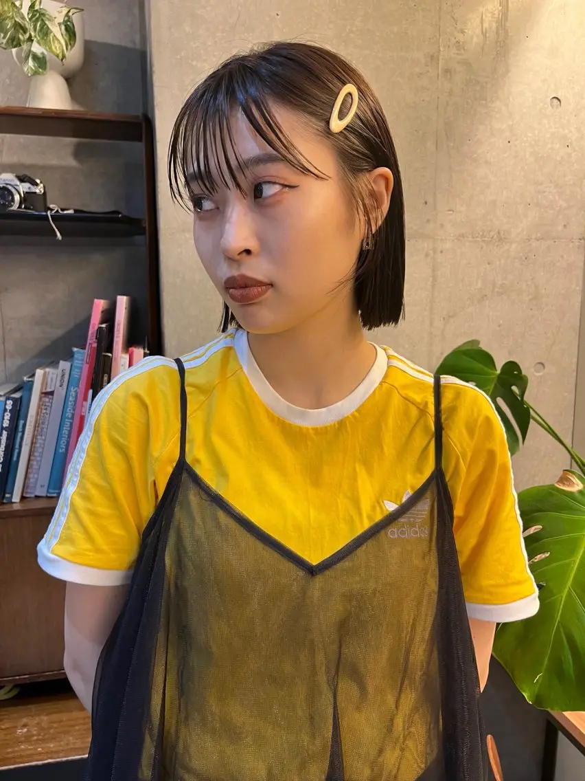 ショート ボブレイヤー ボブ 顔まわりレイヤー ハイレイヤー 韓国風ヘア カット ヘアカラー レイヤーカット\ウル フ chinatsuのヘアスタイル