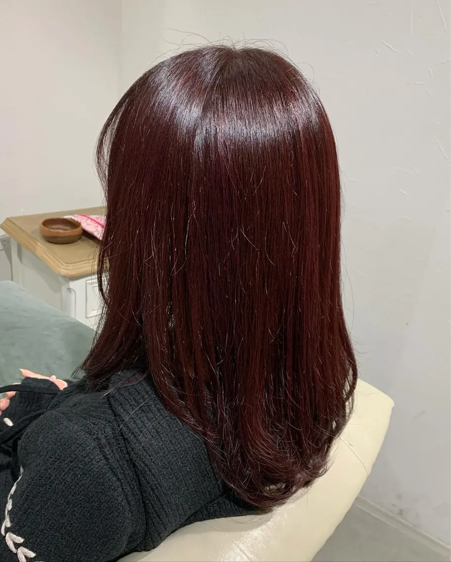 ロング カラー ピンクカラー 福永 ちひろのヘアスタイル