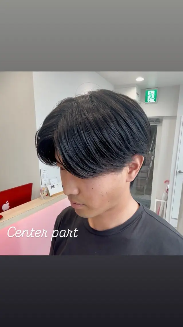 メンズ センターパート カット 廣瀨顕成 /DECORAのヘアスタイル