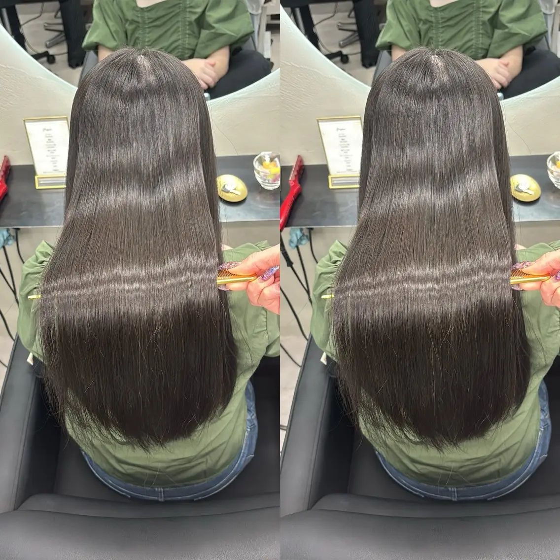 ロング カット ヘアカラー 縮毛矯正 トリートメント 今話題の艶髪矯正 美艶カラー/FUKAのヘアスタイル