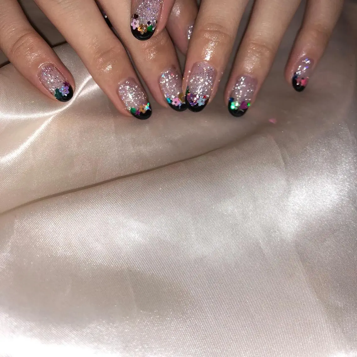 ネイル フラッシュネイル パラあり！フィルイン 美フォルムのネイルデザイン