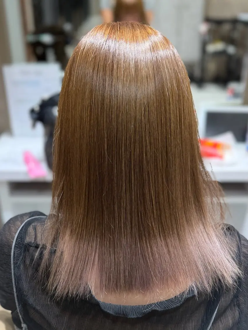 セミロング トリートメント カラーモデル募集🌺 Earth長田百香のヘアスタイル