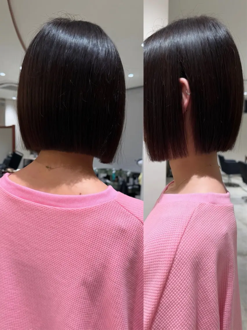 ショート カット ヘアカラー 髪質改善/美髪矯正/ 小顔ボブNANAのヘアスタイル