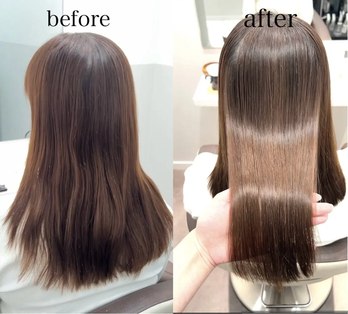 NEW!synergy髪質改善矯正＋ケアカラー+カット.の写真