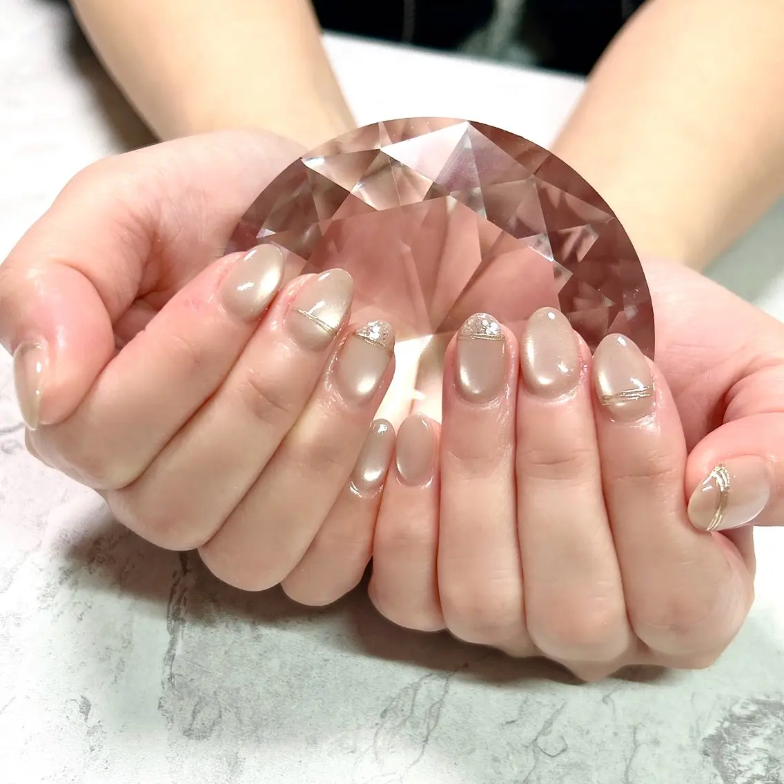 ネイル アートネイル マグネットネイル private salon Reiのネイルデザイン