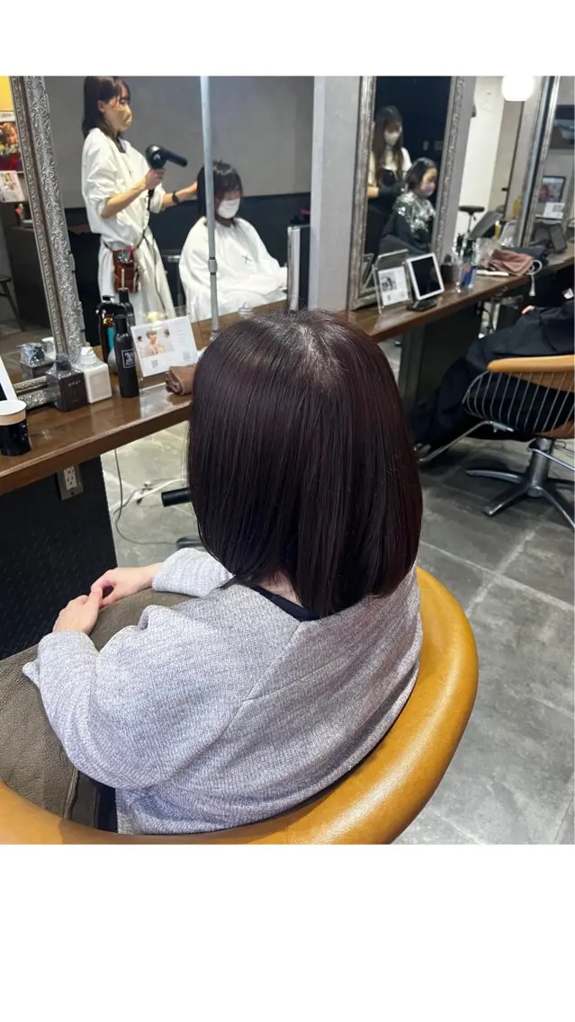ショート カット ヘアカラー トリートメント 天王町×韓国レイヤー 髪質改善 佐藤友茉のヘアスタイル
