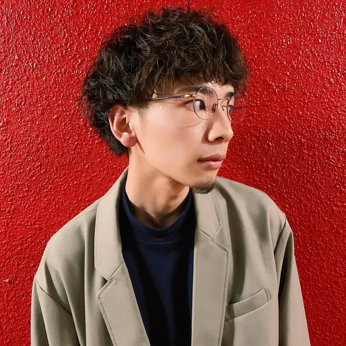 ショート パーマ メンズ 中川 竜誠のヘアスタイル