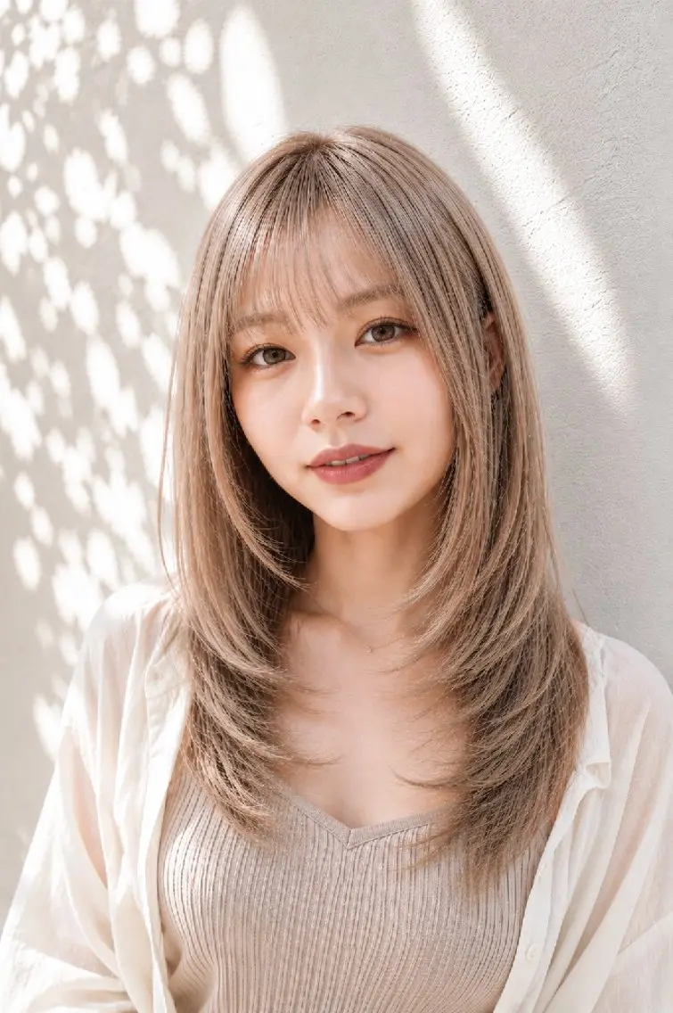 セミロング レイヤーカット カット ヘアカラー トリートメント terra✂️川嶋 大輔のヘアスタイル