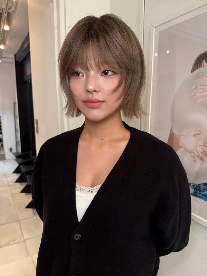 ショート カラー 磯　亜由香🌼 /似合わせカットのヘアスタイル