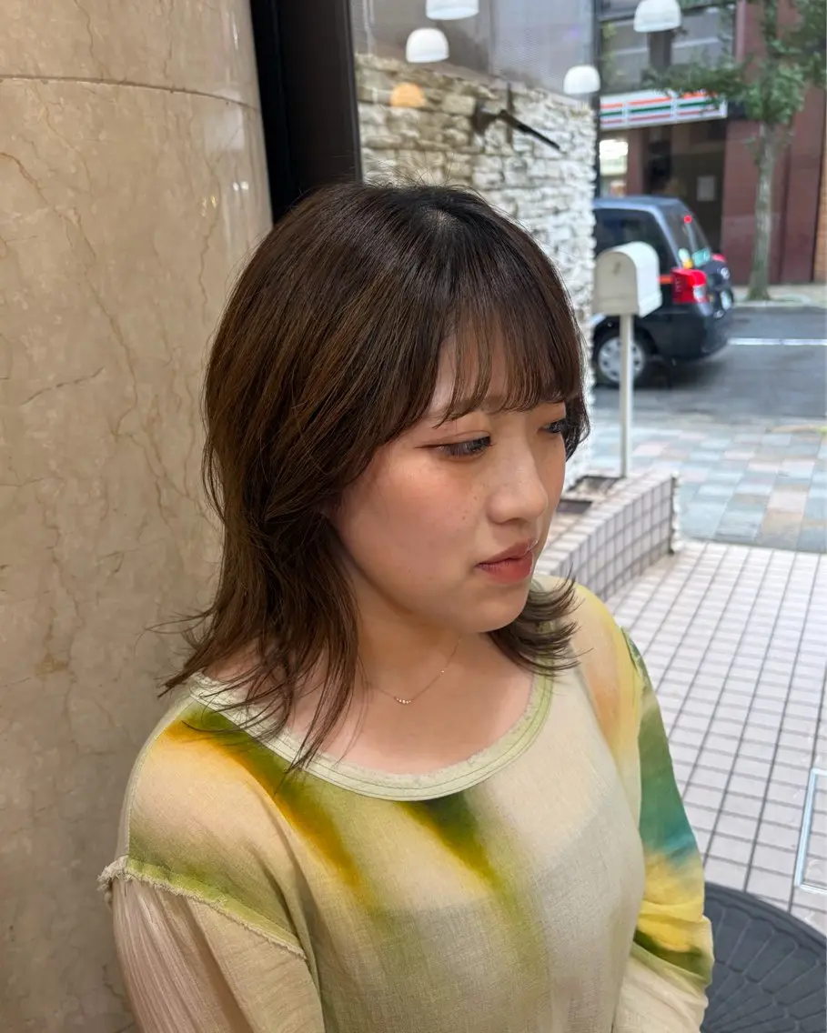 セミロング 外ハネヘア カット 國田拓海 / VINGTANSのヘアスタイル
