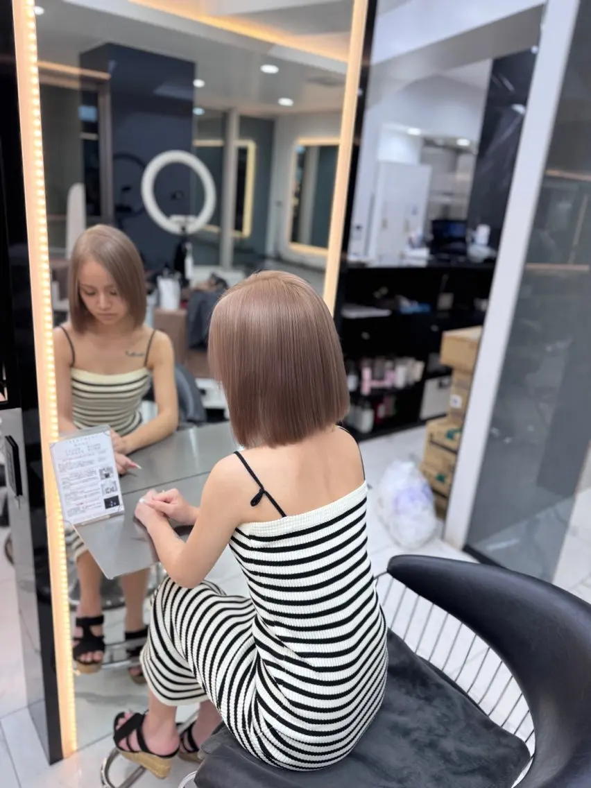 ミディアム カラー ヘアカラー Lapis渋谷本店 Rikoのヘアスタイル