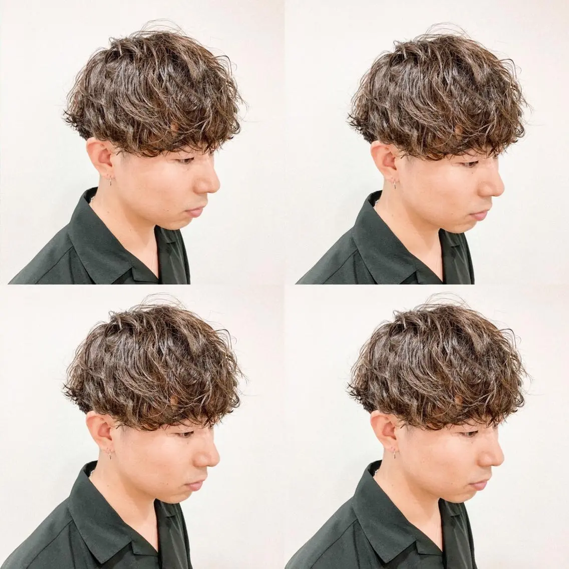 ショート カラー パーマ ヘアアレンジ メンズ メンズパーマ ベージュカラー ミルクティーベージュ 外国人風カラー メンズスタイル ly本厚木のヘアスタイル
