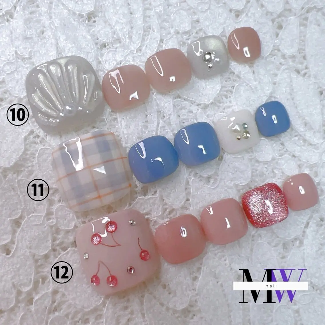 ネイル アートネイル フットネイル ジェルネイル フットネイル MW .nailのネイルデザイン