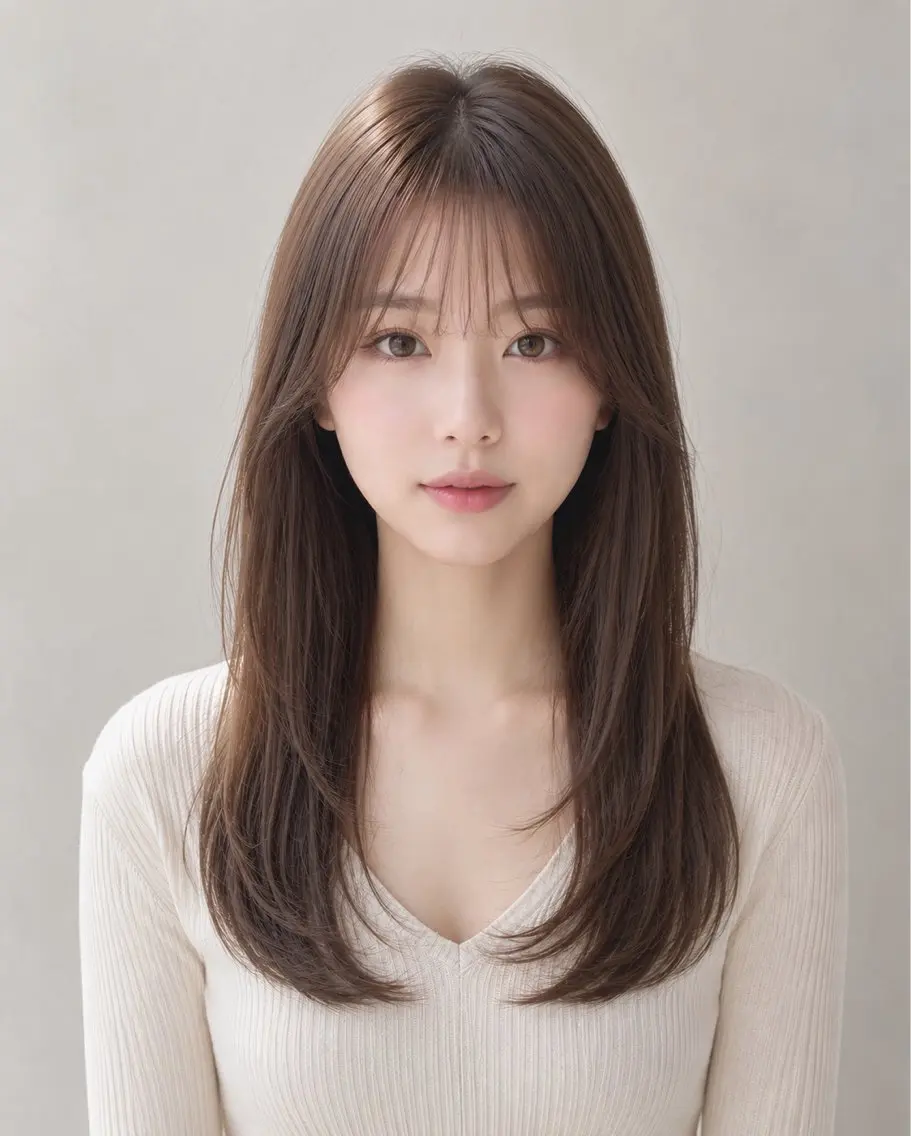 ロング カラー カット ヘアカラー トリートメント ヘッドスパ 💎レイヤー/韓国 💎石戸谷のヘアスタイル