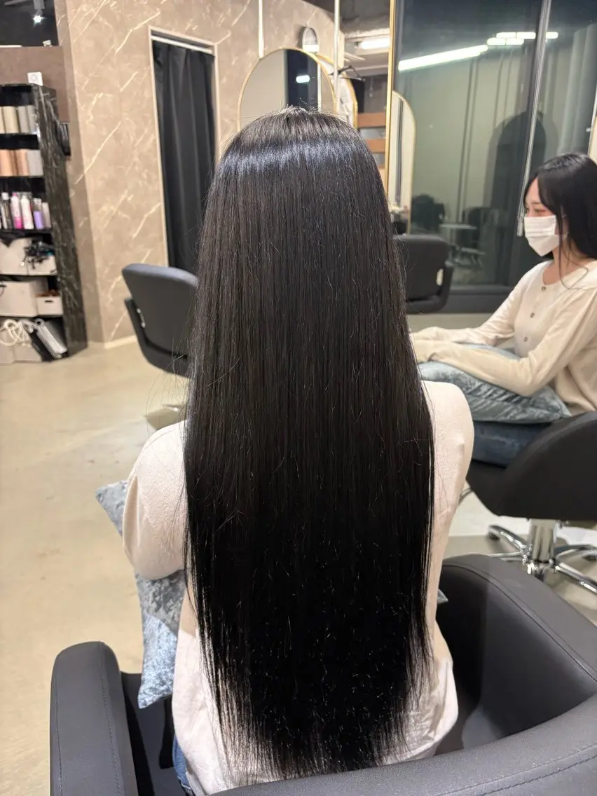 ロング 髪質改善 ヘアカラー 梅田/suzuka 透明感カラー🩰‎のヘアスタイル