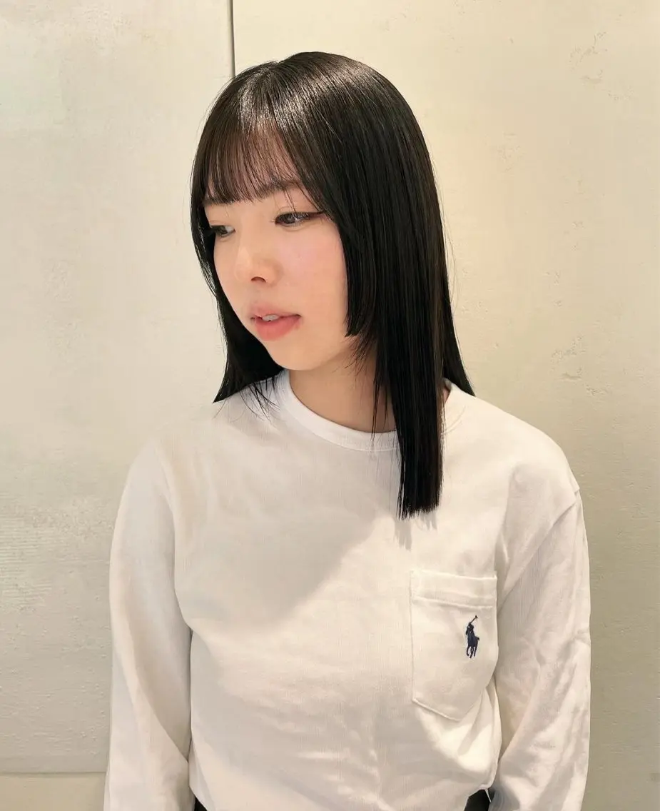 ミディアム カラー ヘアアレンジ 姫カット 🌟当日予約OK🌟 西野楓加のヘアスタイル