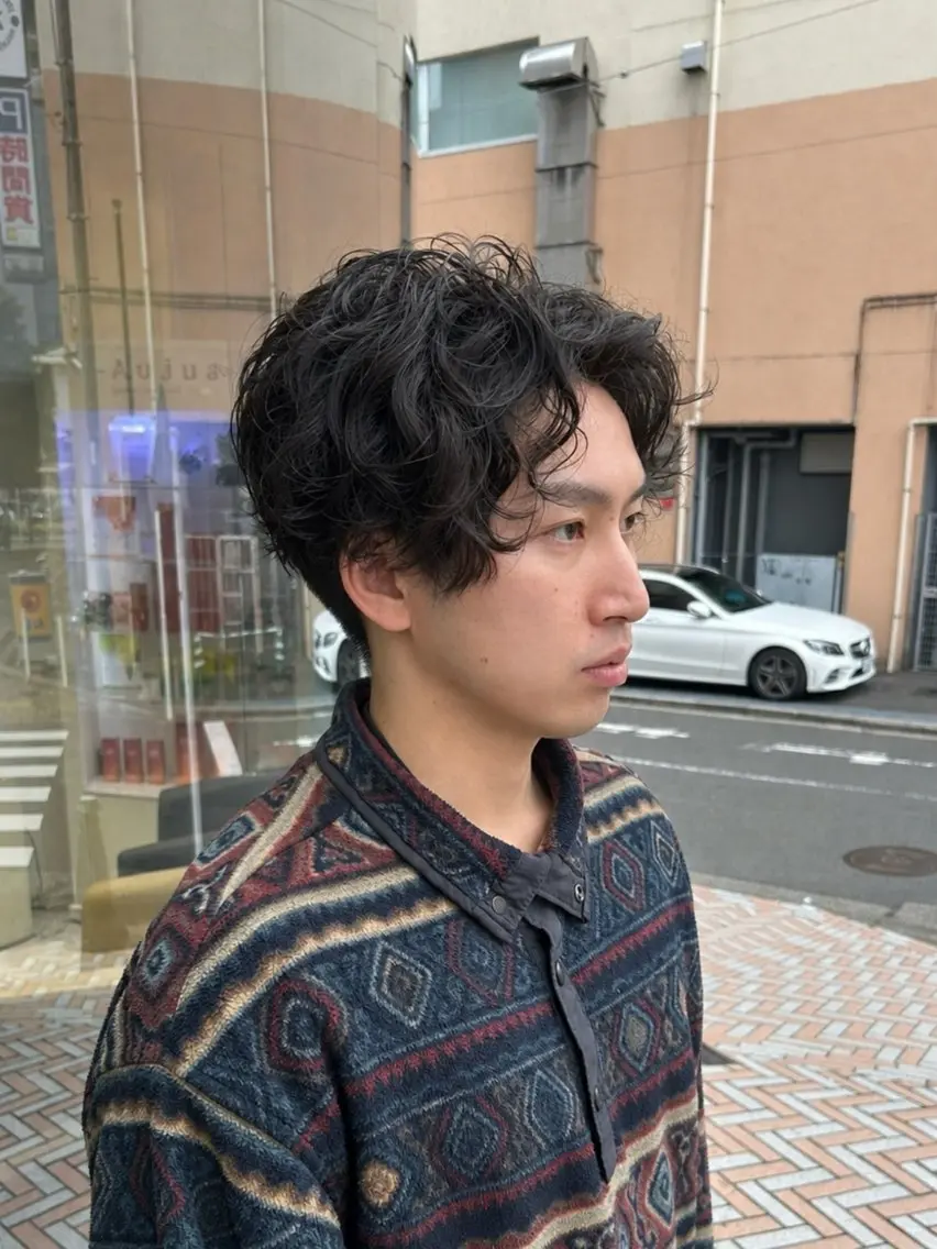パーマ メンズ メンズパーマ カット Men's特化⚡️ モテ髪SYUUのヘアスタイル