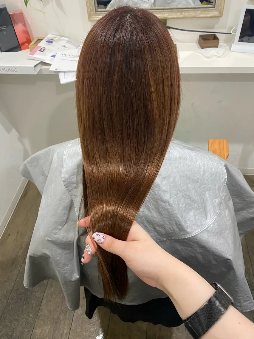 ロング カット 縮毛矯正 髪質改善サロン 梅田/ヨナミネのヘアスタイル