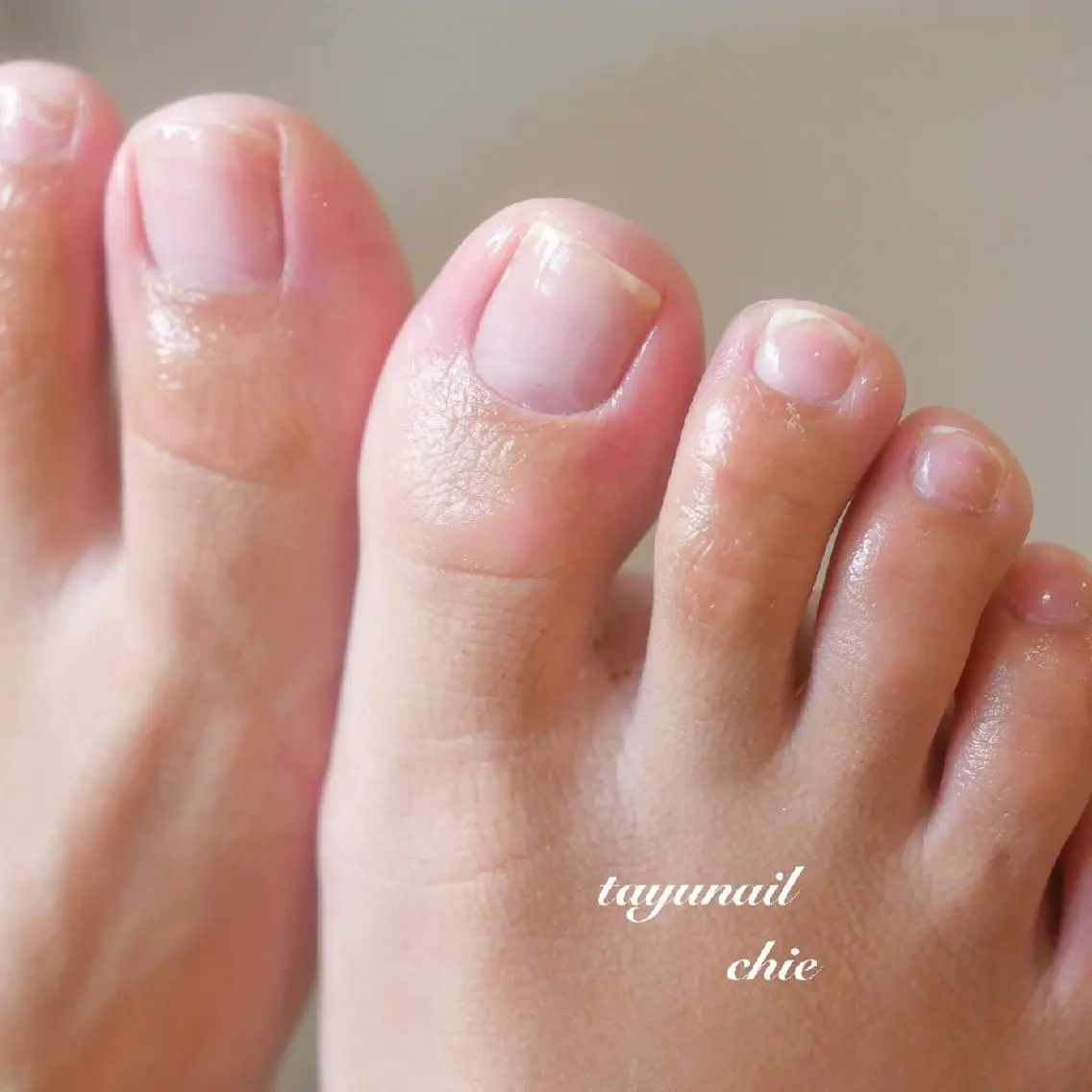 ネイル ブルー フットネイル ジェルネイル パラジェル ネイルサロン 【たゆnail】のネイルデザイン