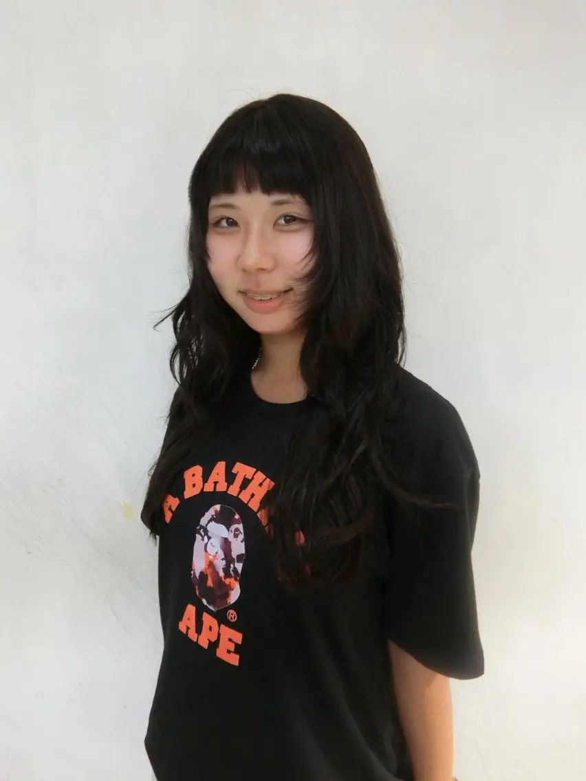 ロング 顔周りカット レイヤーカット iroha/ レイヤーカットモデルのヘアスタイル
