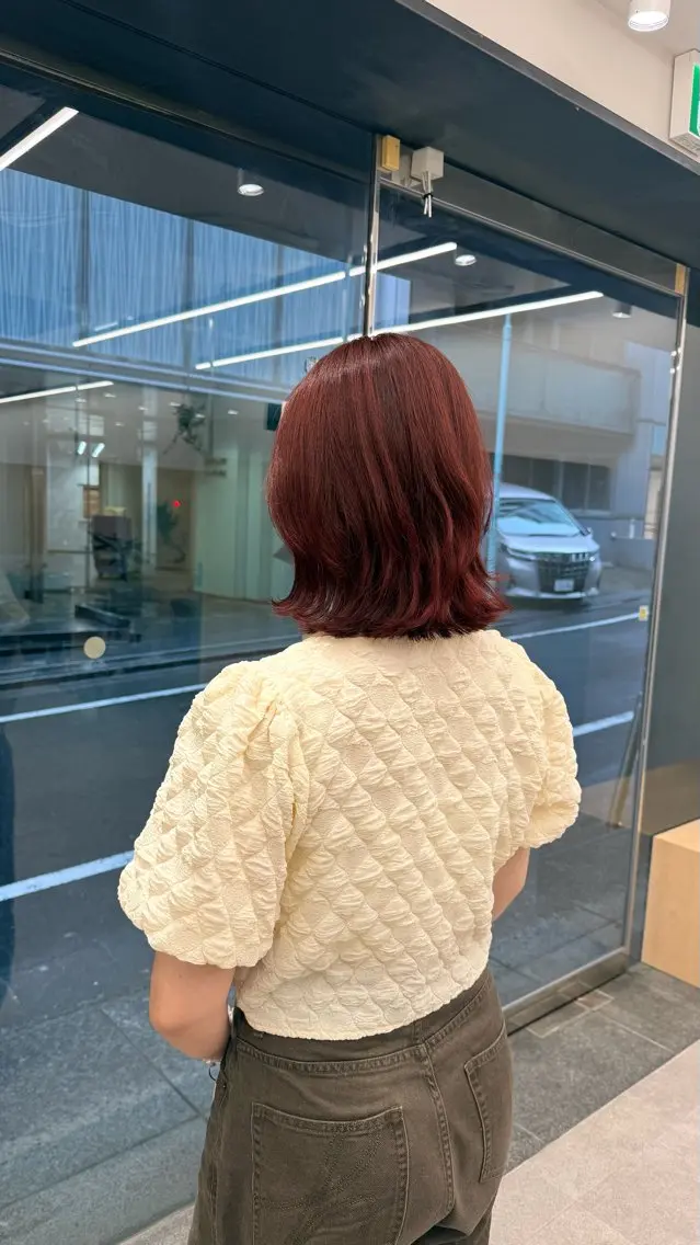 ミディアム カラー 🫧透明感カラー✖️ 髪質改善🫧川上葵のヘアスタイル