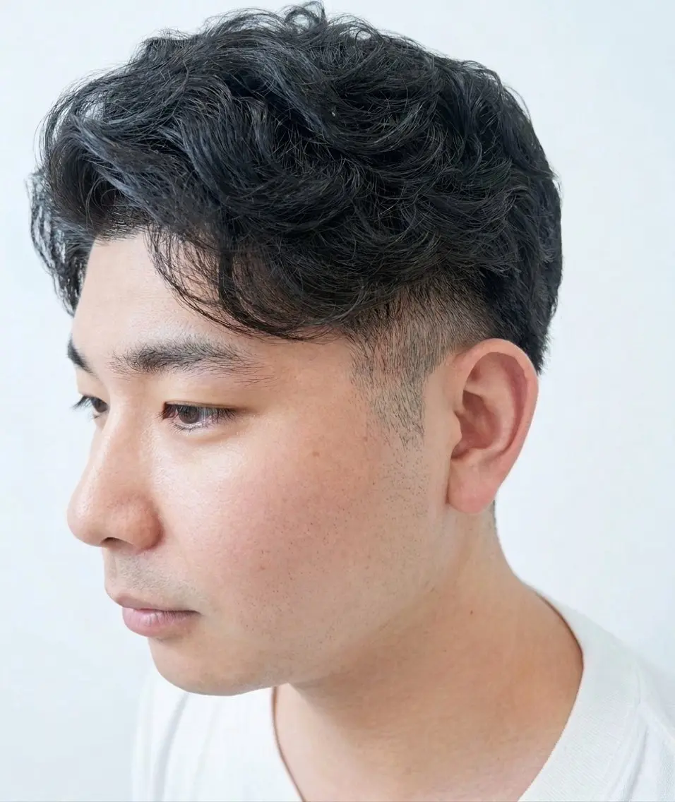 ショート メンズ メンズパーマ ツーブロック 松本 悠吾のヘアスタイル
