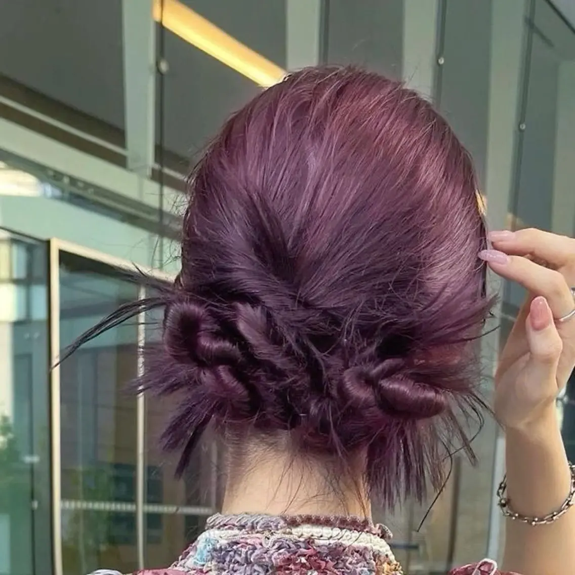 ロング カラー ヘアカラー momona english okのヘアスタイル