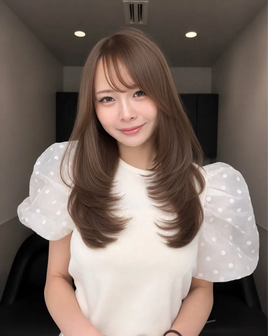 ロング レイヤーカット レイヤーカット ショートYUKIのヘアスタイル